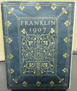 1907 Franklin Car D G H Runabouts Touring Town Carriages 4 & 6 Sale Brochure Cat