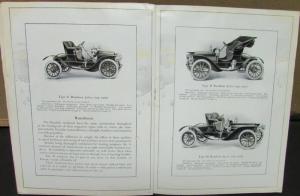 1907 Franklin Car D G H Runabouts Touring Town Carriages 4 & 6 Sale Brochure Cat