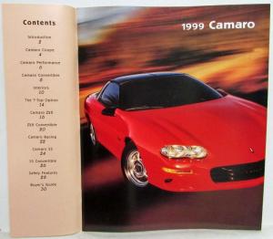 1999 Chevrolet Camaro SS Z28 Coupe Sales Brochure