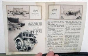 1915 Willys Overland Model 80 Touring Roadster Coupe Sales Brochure Original