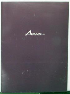 2002 Avanti Press Kit Portfolio Color Photos Sales Brochure Convertible T Top