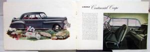 1946 Lincoln & Continental V-12 Sedan Club Coupe Cabriolet Sales Brochure Orig