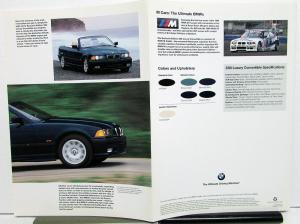 1997 BMW 328i Luxury Convertible Dealer Sales Brochure Glossy Folder North Am