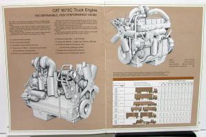 Late 1960s Caterpillar 1673C Truck Diesel Engine Dealer Sales Brochure Specs