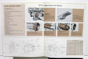 Late 1960s Caterpillar 1673C Truck Diesel Engine Dealer Sales Brochure Specs