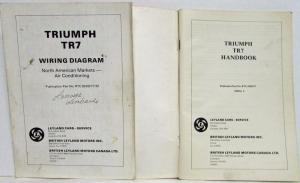 1977 Triumph TR7 Owners Manual Handbook with Wiring Diagram