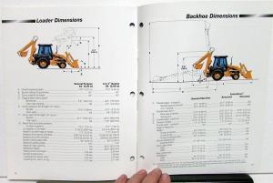 1997 Case 580 Super L Loader/Backhoe Dealer Sales Brochure Features Data Specs