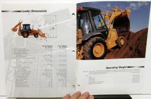 1996 Case 580 Super L Loader/Backhoe Dealer Sales Brochure Features Data Specs