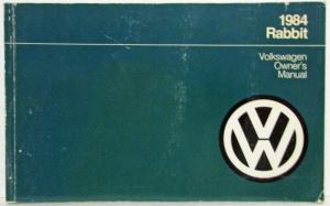 1984 Volkswagen VW Rabbit Owners Manual