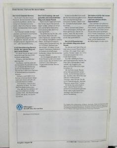 1990 Volkswagen VW Passat German Text Foreign Dealer Sales Brochure