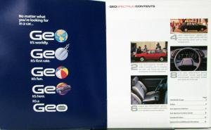 1989 GEO Spectrum Hatchback Coupe Sedan Sales Brochure Original