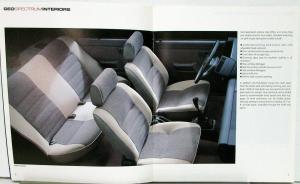 1989 GEO Spectrum Hatchback Coupe Sedan Sales Brochure Original