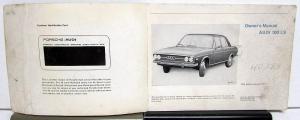 1970 Audi 100 Owners Manual