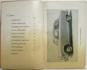 1956 Austin A40/A50 Models Owners Running and Maintenance Manual