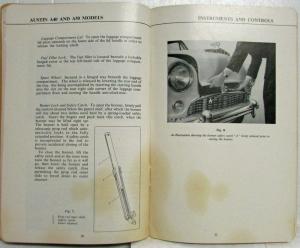 1956 Austin A40/A50 Models Owners Running and Maintenance Manual