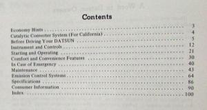 1975 Datsun Model 710 Series Owners Manual