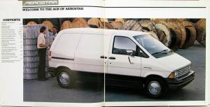 1986 Ford Aerostar Van Sales Brochure Oversized