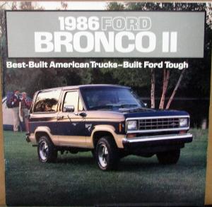 1986 Ford Bronco II Eddie Bauer XLT Sales Brochure Oversized Original