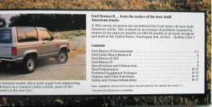 1986 Ford Bronco II Eddie Bauer XLT Sales Brochure Oversized Original