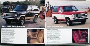 1986 Ford Bronco II Eddie Bauer XLT Sales Brochure Oversized Original