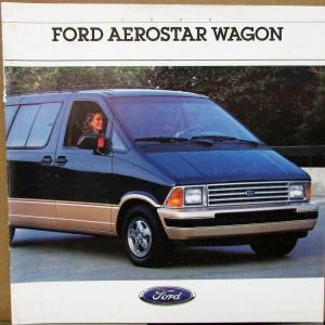 1988 Ford Aerostar Eddie Bauer XL XLT Van Wagon Sales Brochure Oversized Orig