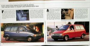 1988 Ford Aerostar Eddie Bauer XL XLT Van Wagon Sales Brochure Oversized Orig