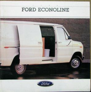 1988 Ford Econoline Wagon Van Sales Brochure Oversized Original