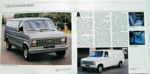 1988 Ford Econoline Wagon Van Sales Brochure Oversized Original