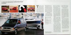 1989 Ford Aerostar Wagon Van Eddie Bauer XLT Plus Sales Brochure Oversized Orig