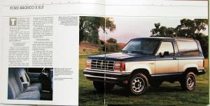 1989 Ford Bronco II Eddie Bauer XLT Plus XL Sport Sales Brochure Oversized Orig