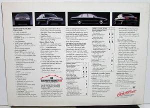 1991 Chevrolet Caprice Dealer Large Sales Folder Features Test Drive Invite