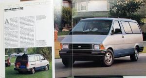 1990 Ford Aerostar Wagon Van Eddie Bauer XLT Plus Sales Brochure Oversized Orig