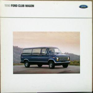 1990 Ford Club Wagon E Series Color Sales Brochure Oversized Original