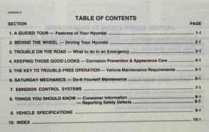 1993 Hyundai Elantra Owners Manual