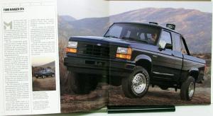 1990 Ford Ranger Reg Super Cab Pickup Trucks Sales Brochure Oversized Original