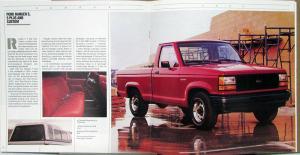 1990 Ford Ranger Reg Super Cab Pickup Trucks Sales Brochure Oversized Original