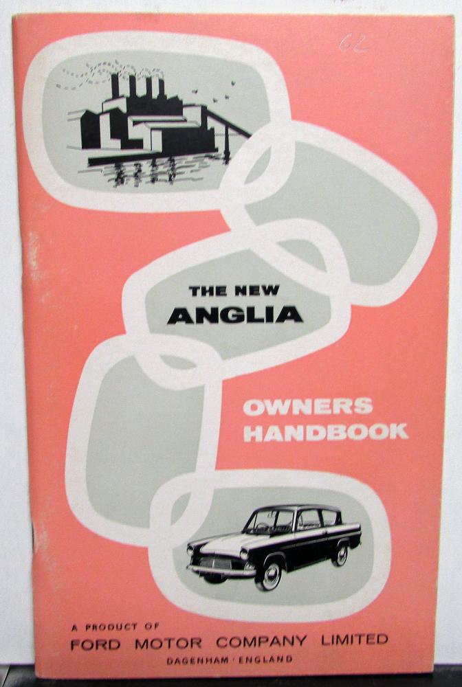 1962 Ford Anglia Owners Handbook Manual & Dealers Service Policy/Warranty