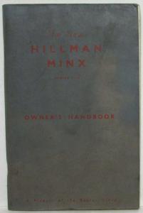 1959 Hillman Minx Series IIIA Owners Handbook Manual