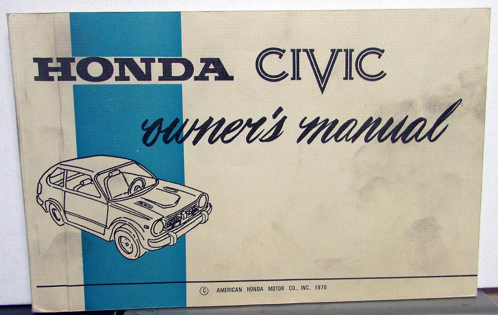 1977 Honda Civic Owners Manual