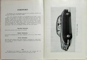 1968 Jaguar 2.4 Litre Mark 2 Model Operating Maintenance & Service Handbook