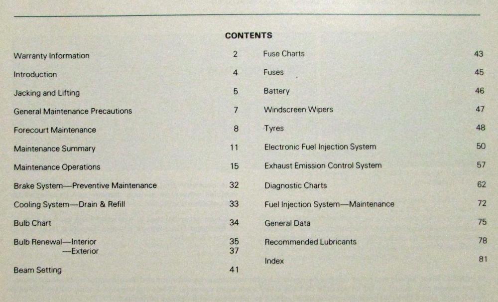 1981 Jaguar XJ6 Series III Owners Maintenance Handbook