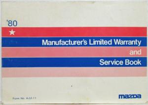 1980 Mazda GLC Owners Manual with Limited Warranty & Service Book