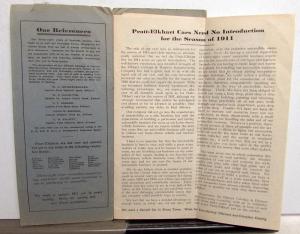 1911 Pratt Elkhart Models T F R L Features Specs Sales Brochure Original