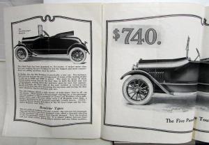 1916 Pullman Roadster Touring Winter Top Clover Leaf Sales Folder Brochure Orig