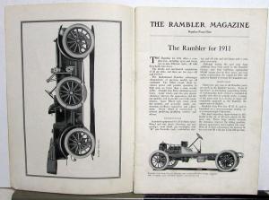 1911 Rambler Magazine Number 49 Models 63 64 65 Specs Co Info Ads Original