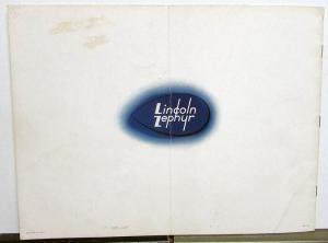 1941 Lincoln Zephyr V-12 Custom Interior Sedan Club Coupe Prestige Sale Brochure