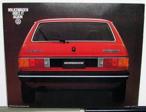 1979 Volkswagen Scirocco Sales Brochure