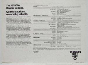 1979 Volkswagen VW Dasher Spec Sheet