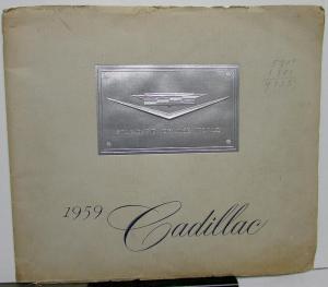 1959 Cadillac Prestige Brochure 62 Sedan DeVille Fleetwood 60 Eldorado 75 Limo