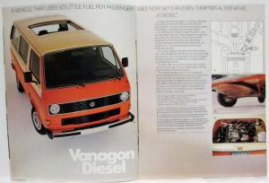 1982 Volkswagen VW Vanagon and Camper Sales Brochure